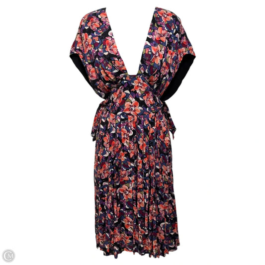 Fitting In Floral Midi Dress By Free People In Multi-colored, Size: Xs