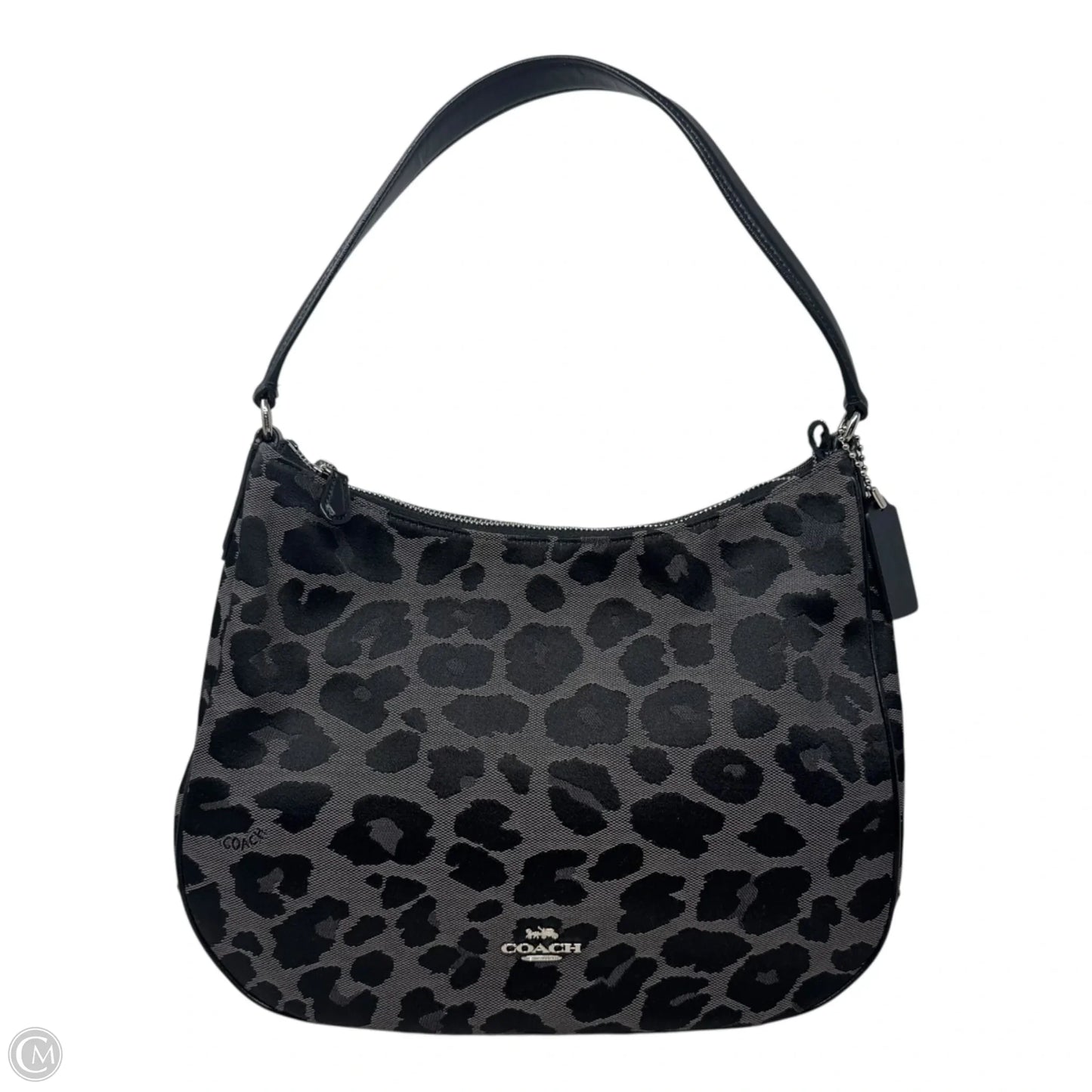 Leopard Jacquard Handbag Designer By Coach, Size: Medium