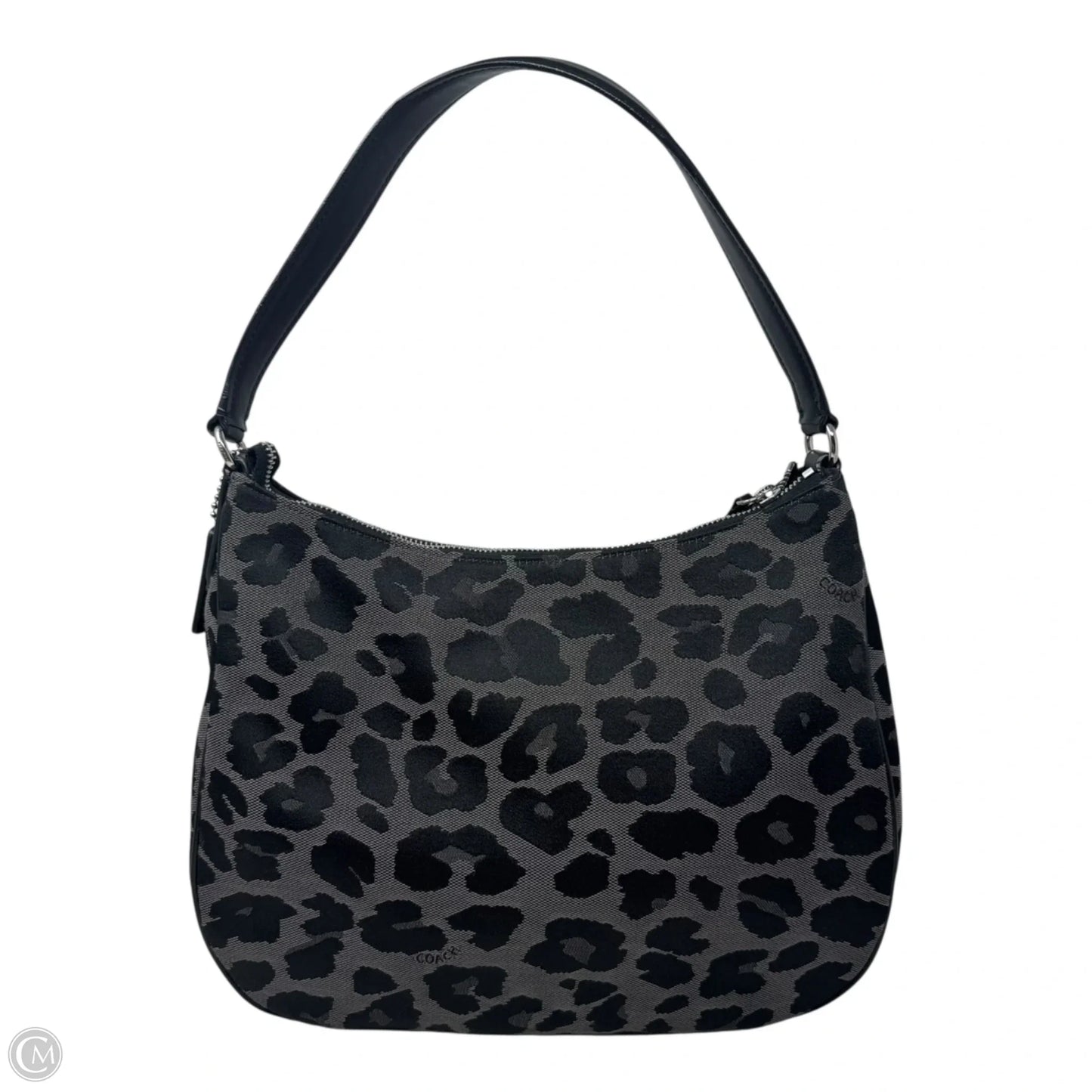 Leopard Jacquard Handbag Designer By Coach, Size: Medium