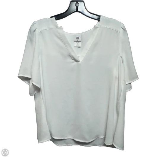 Top Short Sleeve By Cabi In White, Size: S