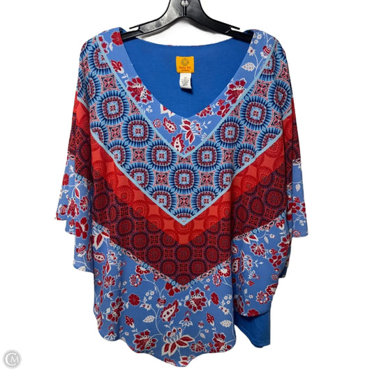 Top Short Sleeve By Ruby Rd In Multi-colored, Size: 1x