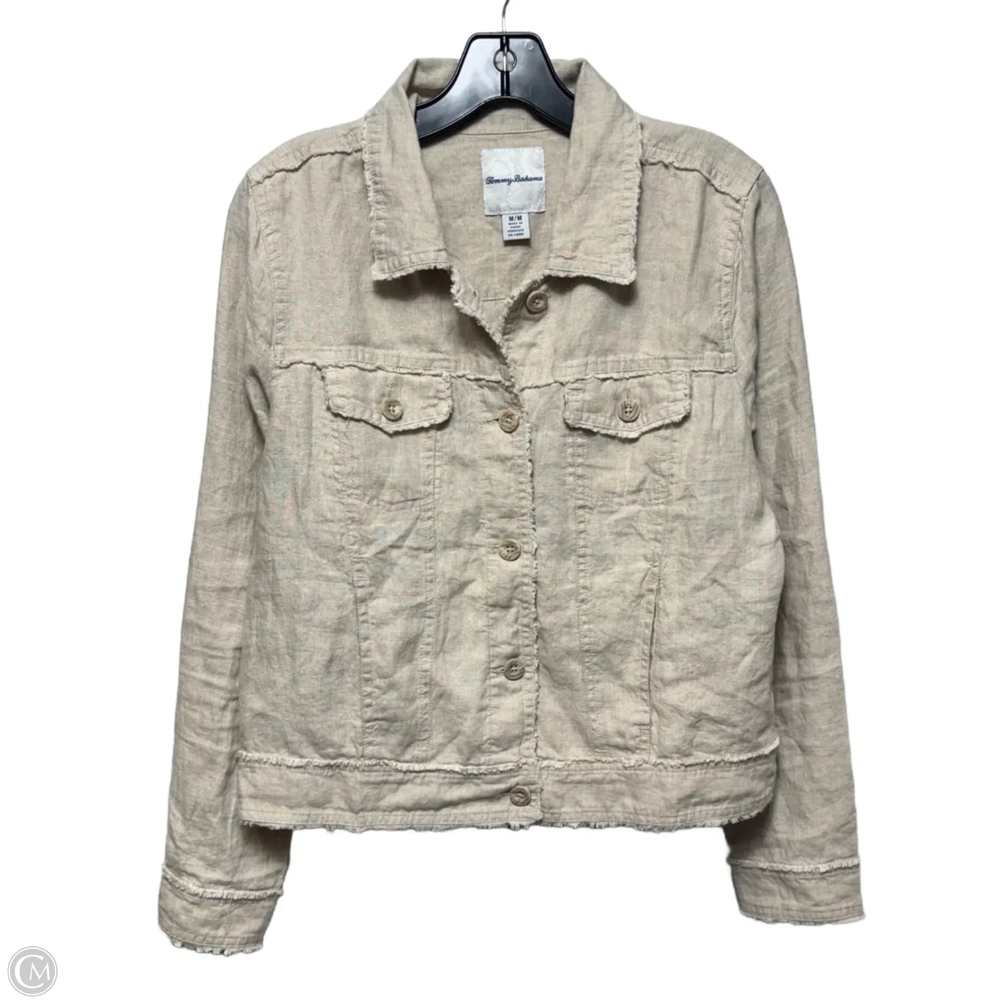 Linen Jacket By Tommy Bahama In Tan, Size: M