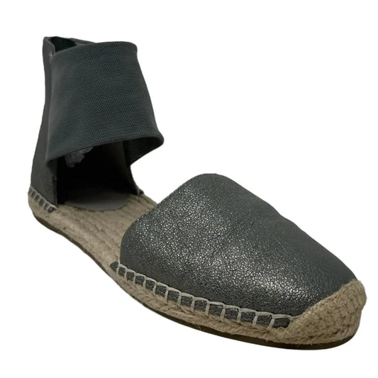 Coy Espadrille Skimmer Flat Sandals By Eileen Fisher In Grey & Tan, Size: 6