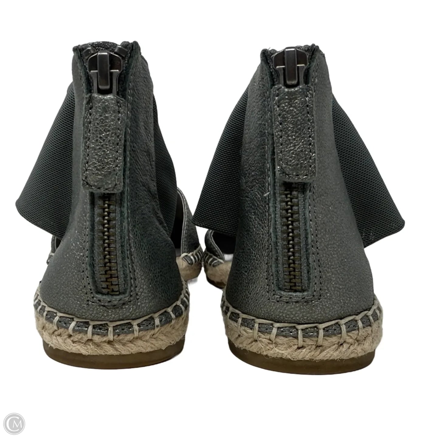 Coy Espadrille Skimmer Flat Sandals By Eileen Fisher In Grey & Tan, Size: 6