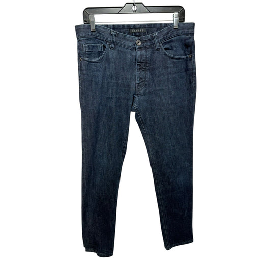 Jeans Straight By Theory In Blue Denim, Size: 14