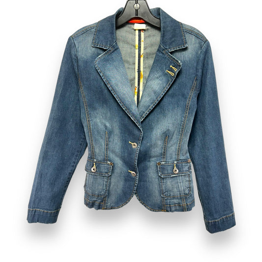 Blazer By Level 99 In Blue Denim, Size: M