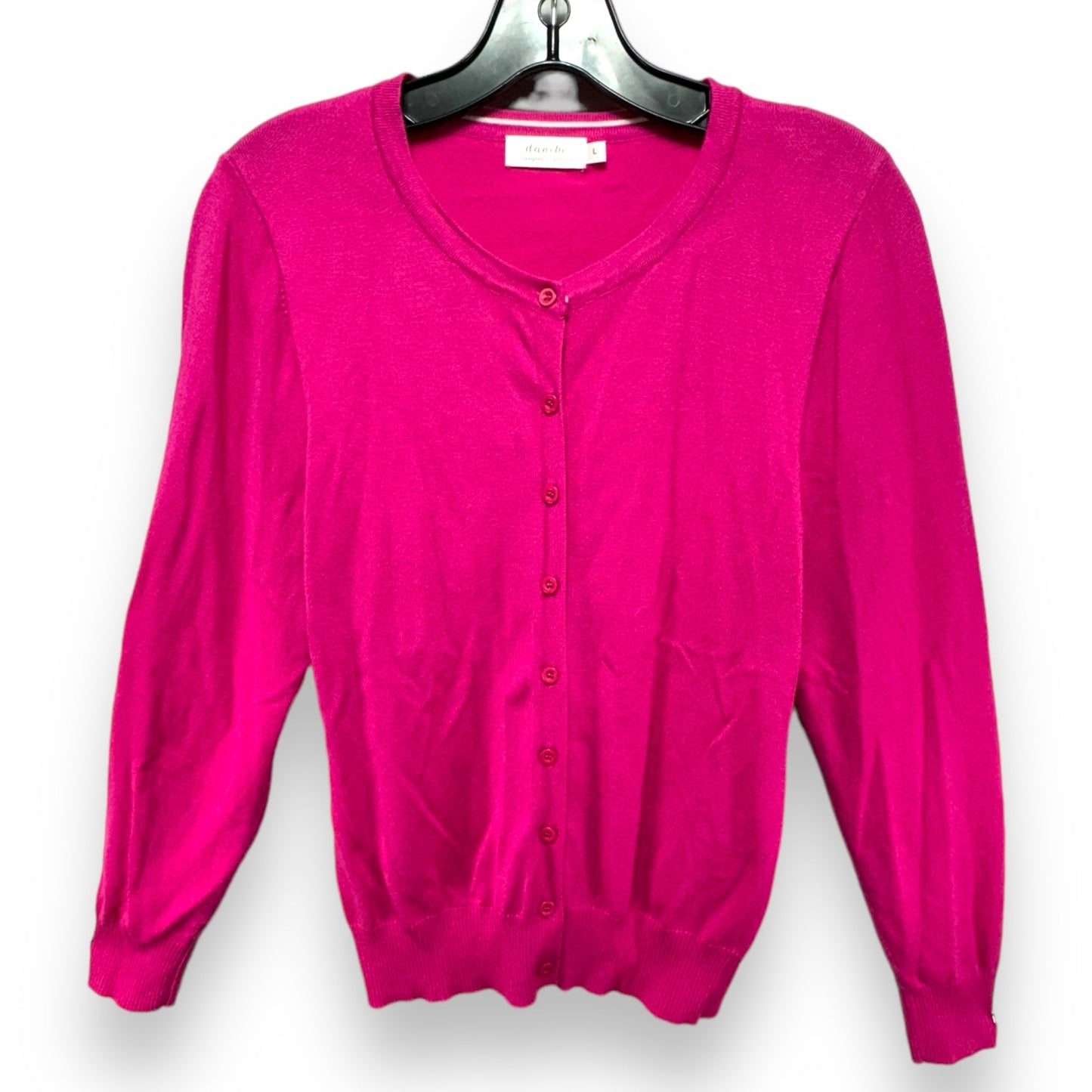 Sweater Cardigan By Danibe In Pink, Size: L