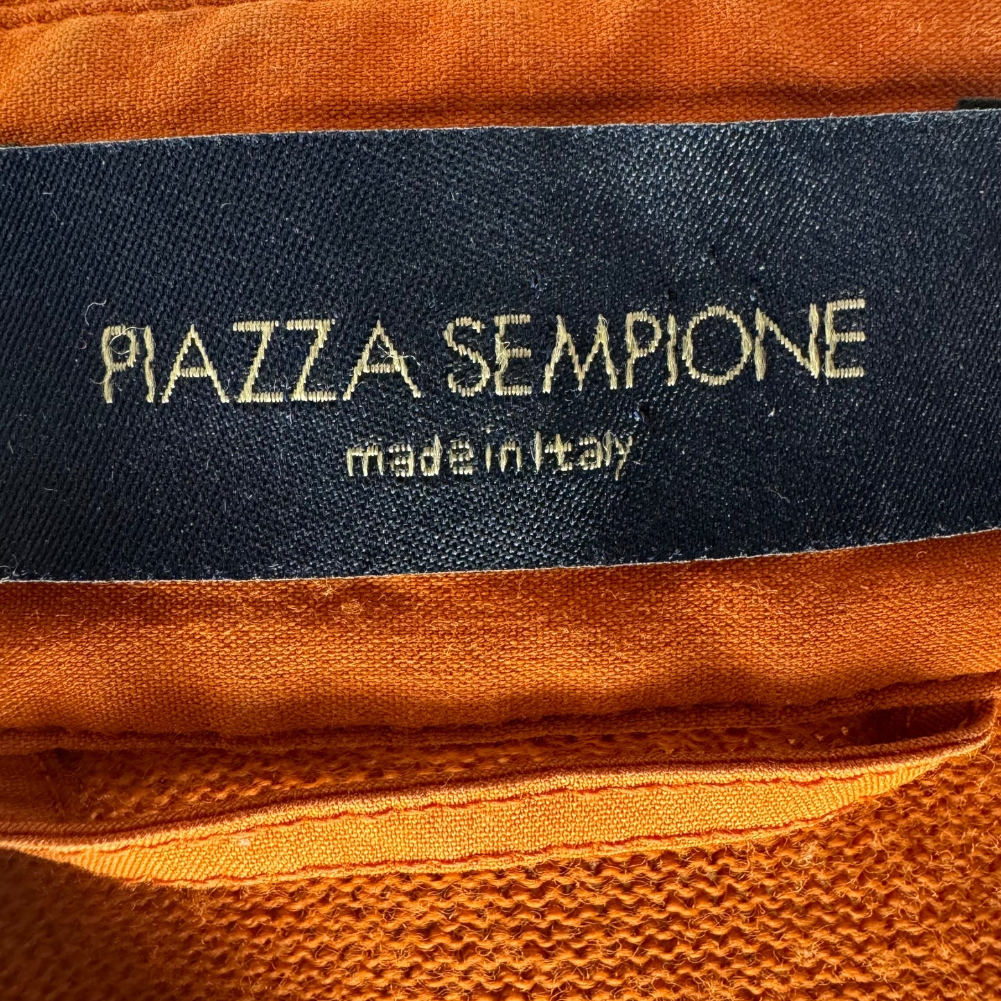 Wool & Cotton Blend Button-Down Sleeveless Shirt Piazza Sempione, Size S