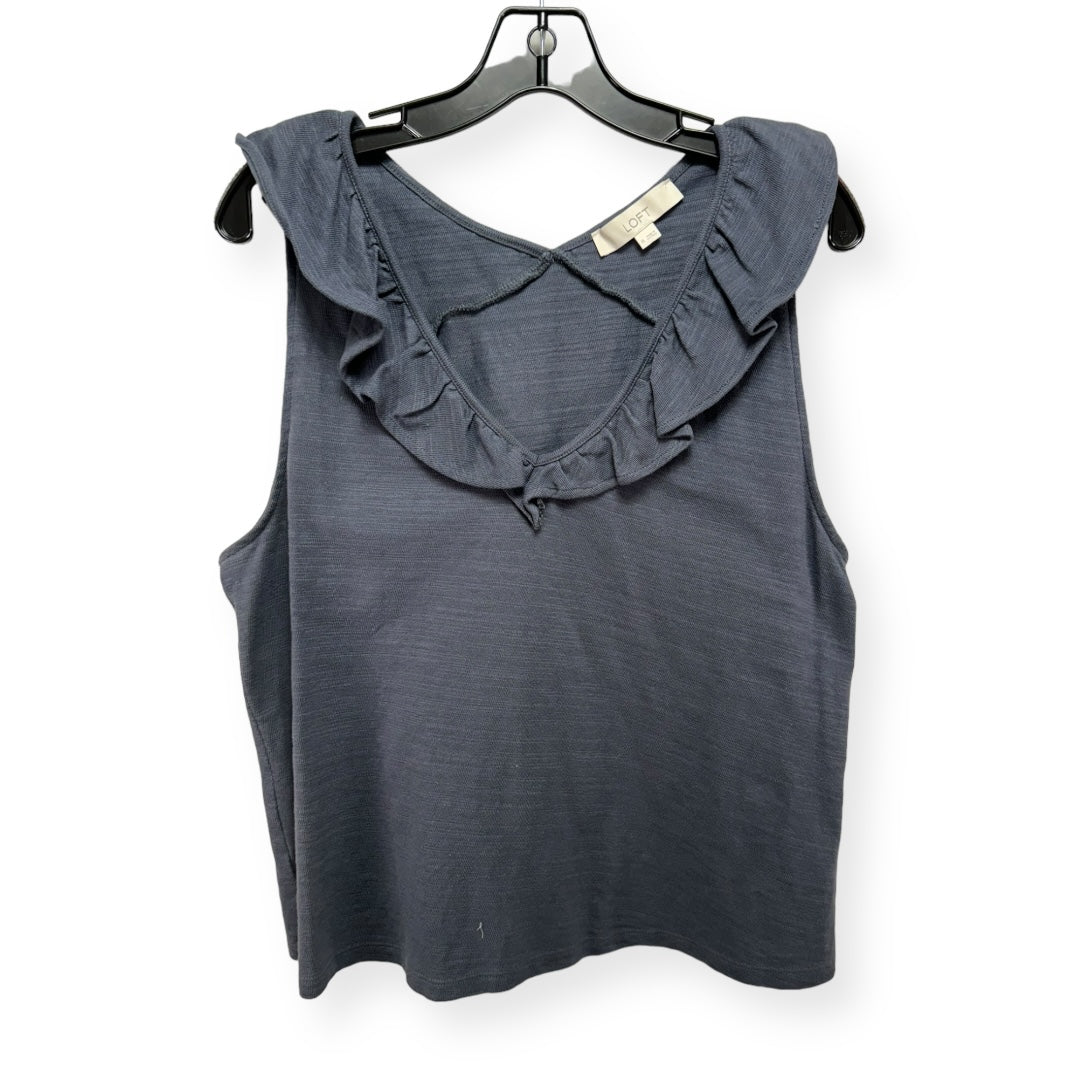 Grey Top Sleeveless Loft, Size Xl