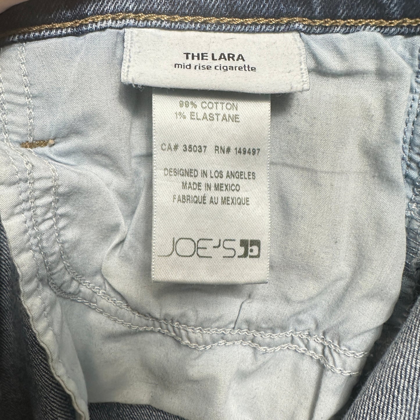 The Lara Mid Rise Cigarette Jeans By Joes Jeans In Blue Denim, Size: 4/27