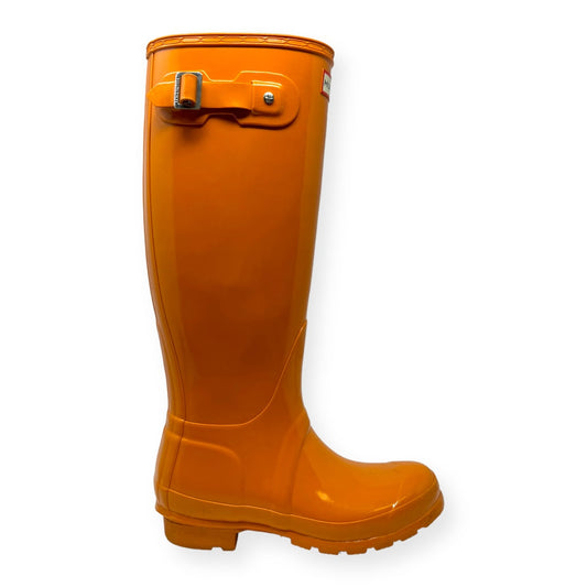Orange Boots Rain Hunter, Size 5