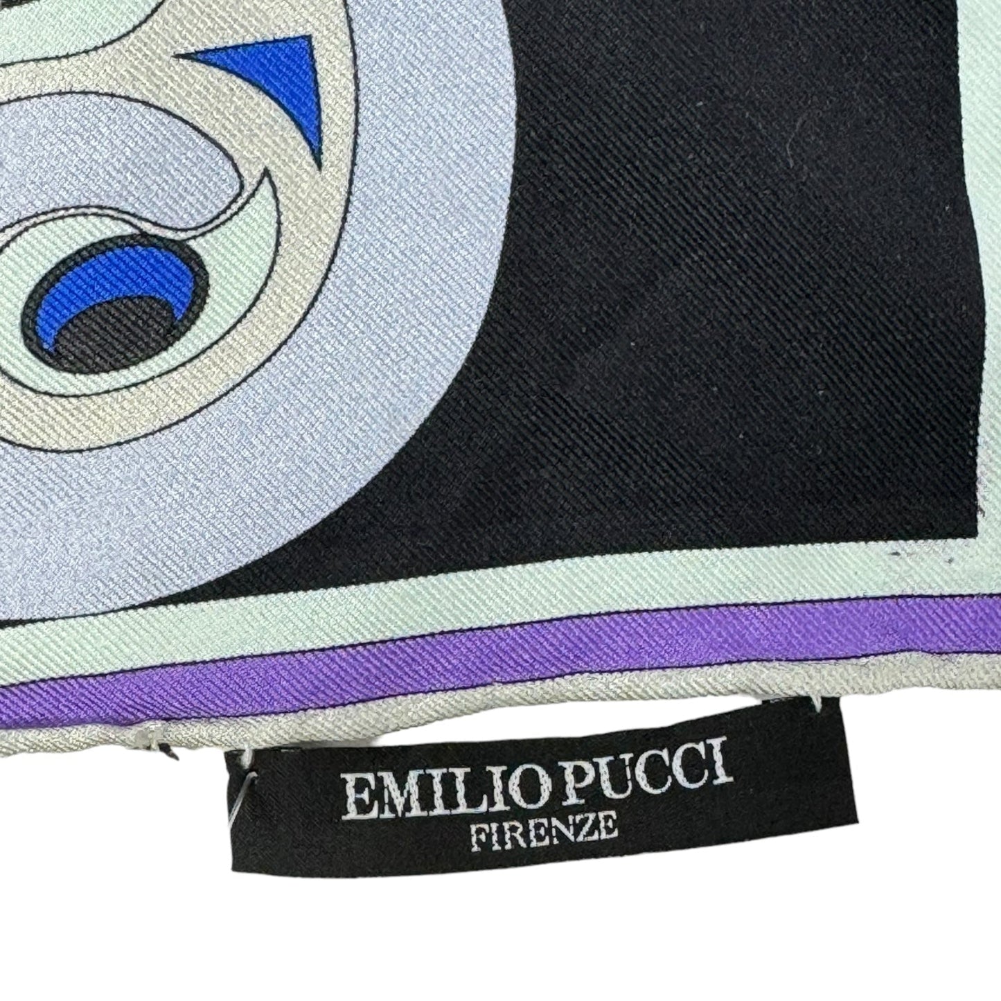 Vintage 25X25 Hand Rolled Silk Twill Scarf Square Emilio Pucci
