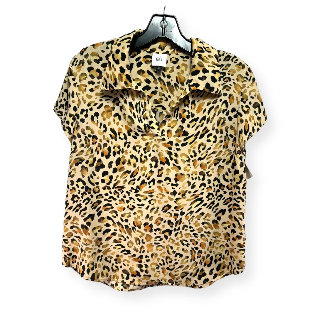 Animal Print Top Short Sleeve Cabi, Size Xl