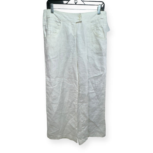 White Pants Linen Cmb, Size 8