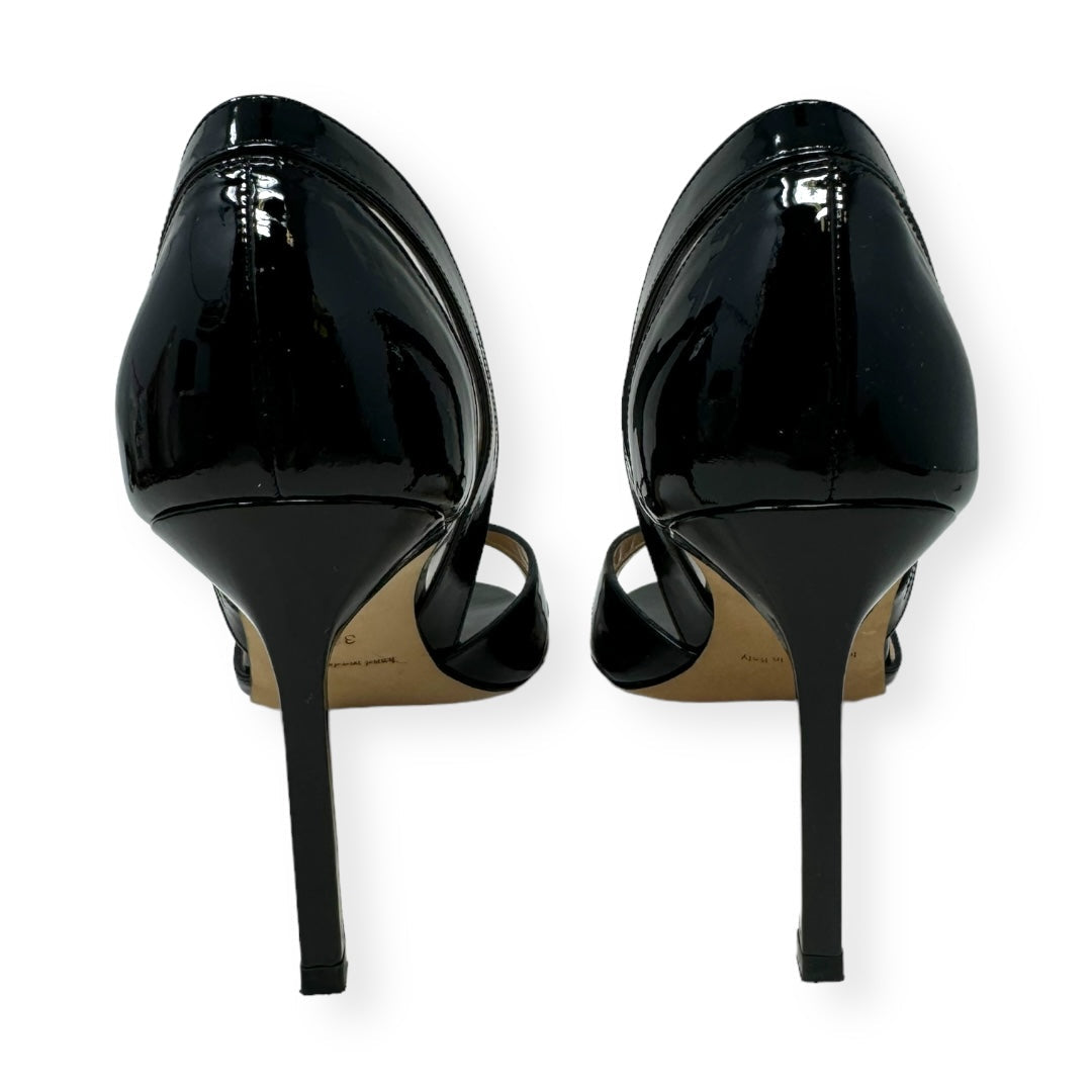 Patent Black Shoes Designer Manolo Blahnik, Size 8