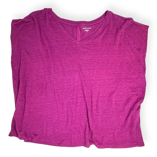 Purple Top Short Sleeve Eileen Fisher, Size L