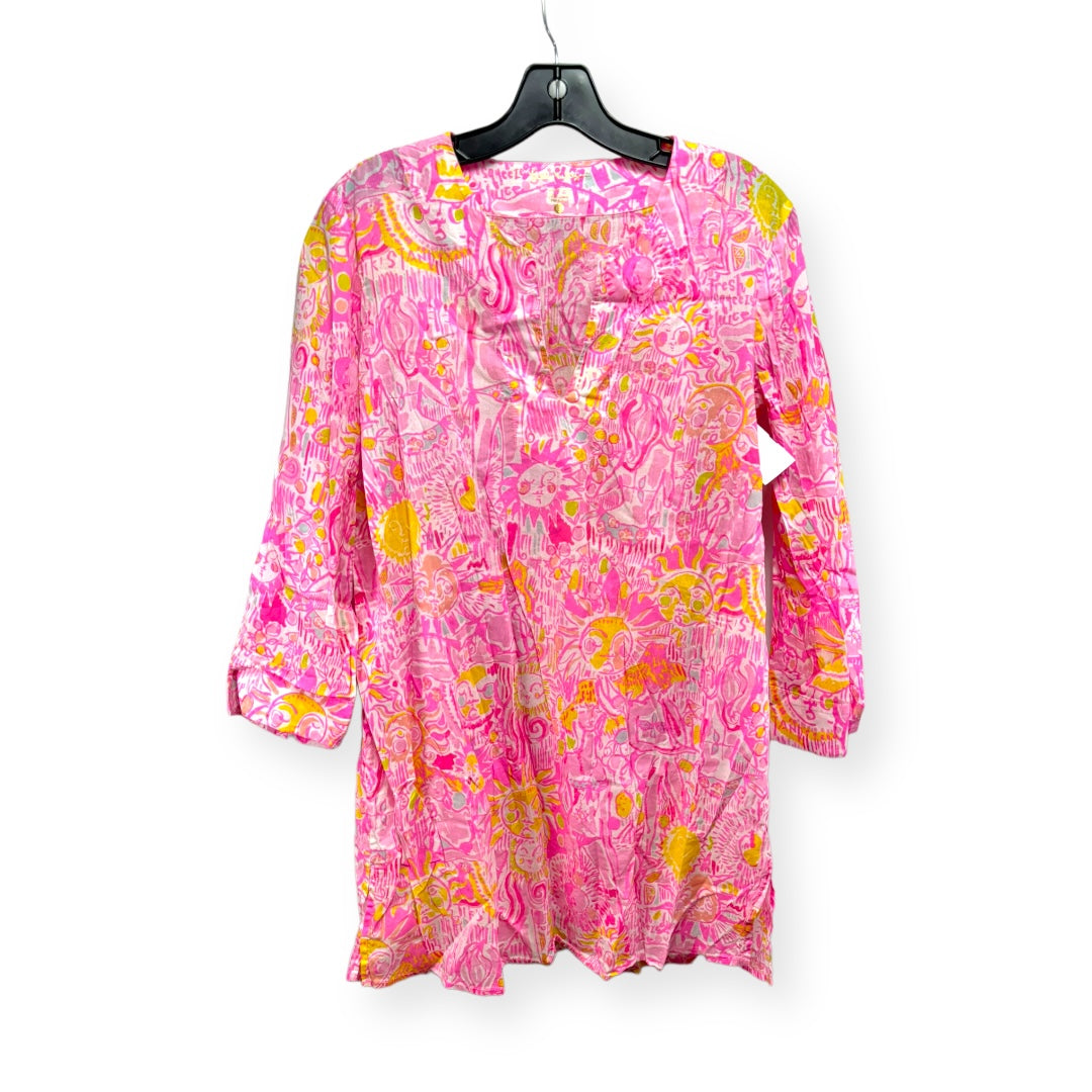 Marco Island Tunic in Pink Pout More Kinis In The Keys Lilly Pulitzer, Size S