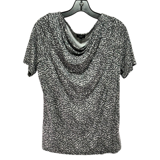 Cowl Neck Animal Print Top Short Sleeve By Talbots  Size: Petite L