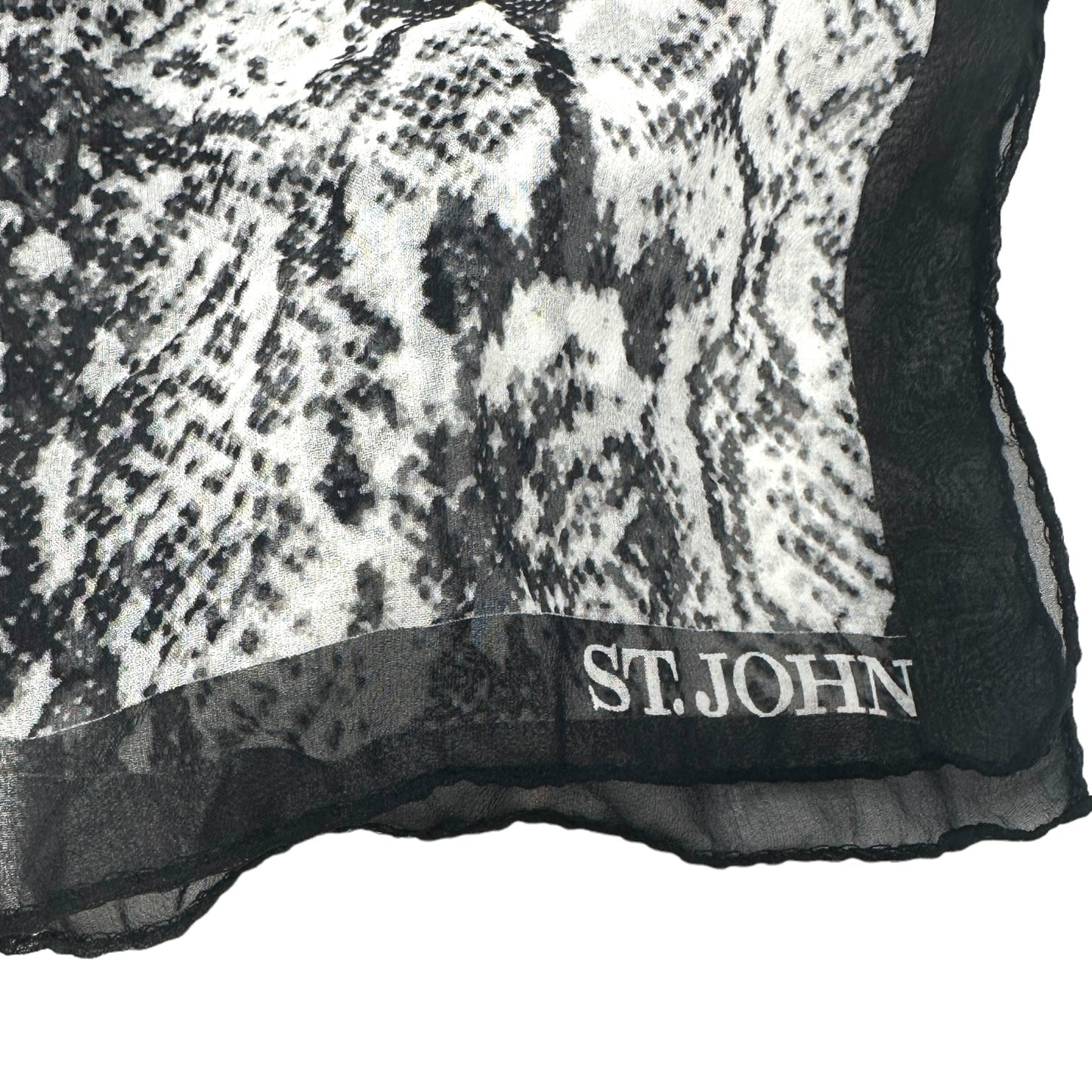 Python Print Silk Scarf Designer By St John Collection