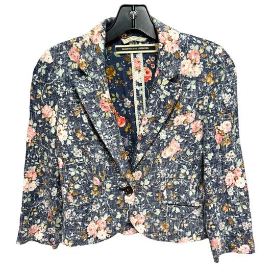 Floral Linen Blend Blazer By Daughters of the Liberation X Anthropologie  Size: 0
