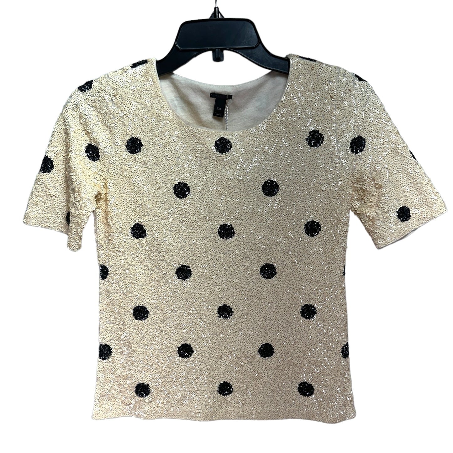 Polka Dot Sequin Top Short Sleeve By J. Crew  Size: Xxs