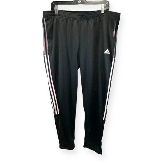 Black & Pink Athletic Pants Adidas, Size 2x
