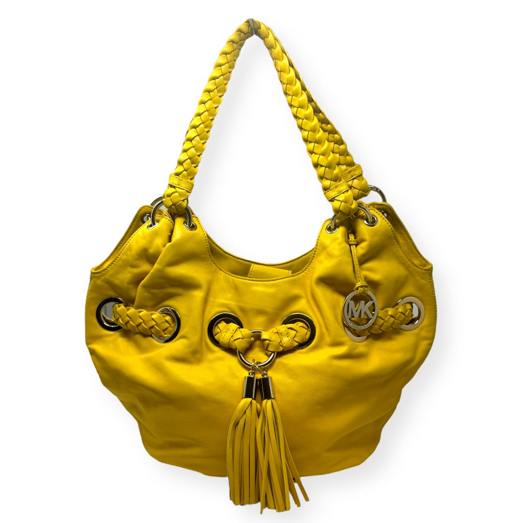 Braided Grommet Tassel Bucket Bag Designer By Michael Kors  Size: Medium