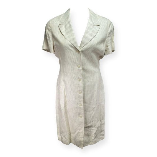 Linen Dress Casual Midi By Brooks Brothers  Size: 14
