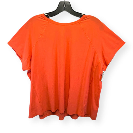 Orange Athletic Top Short Sleeve Athleta, Size 1x