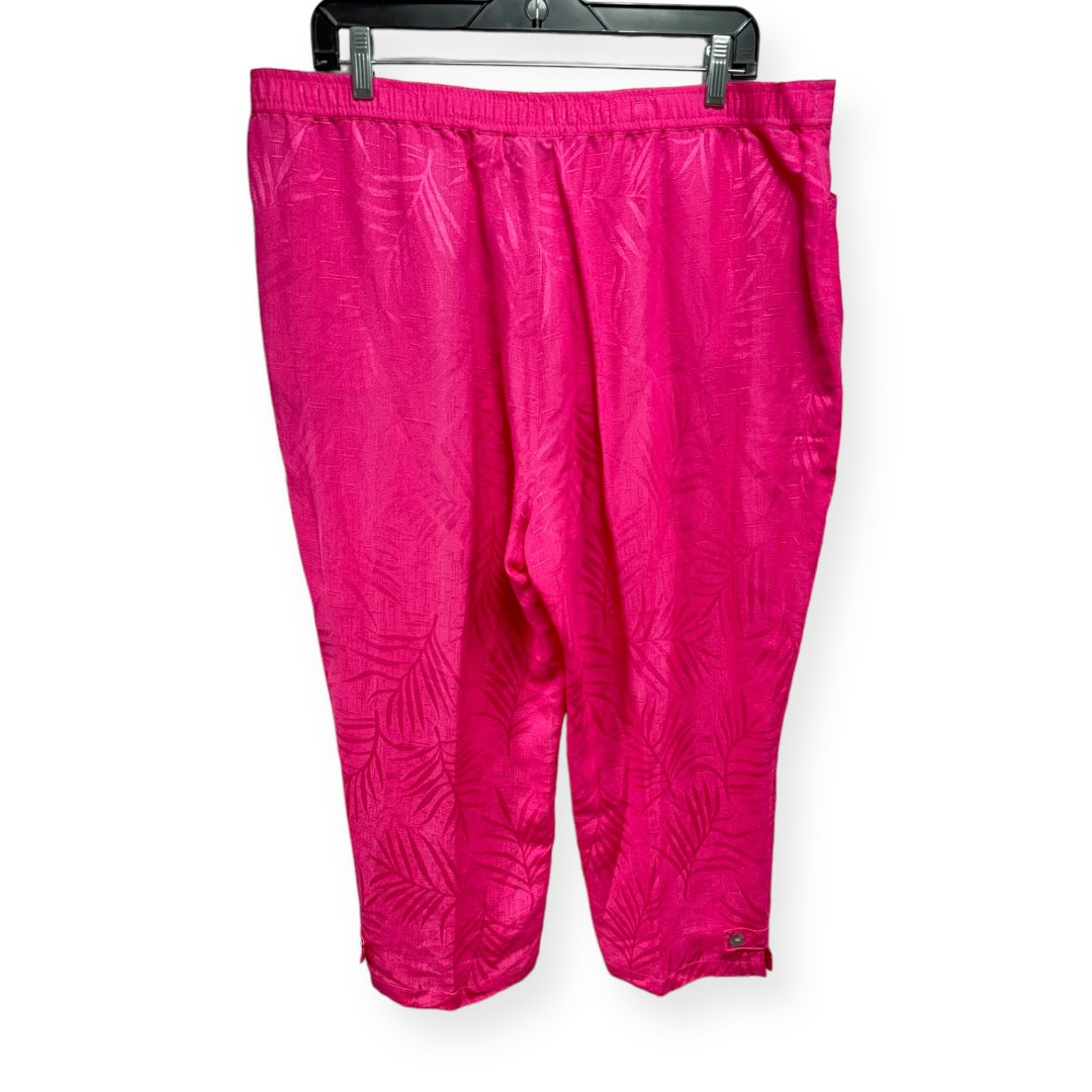 Pink Pants Linen Elcc, Size Xl