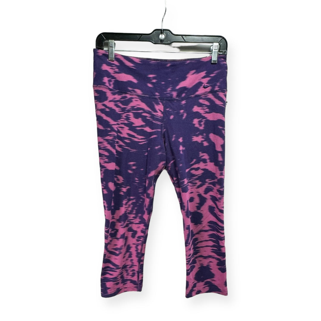 Pink & Purple Athletic Leggings Capris Nike Apparel, Size M