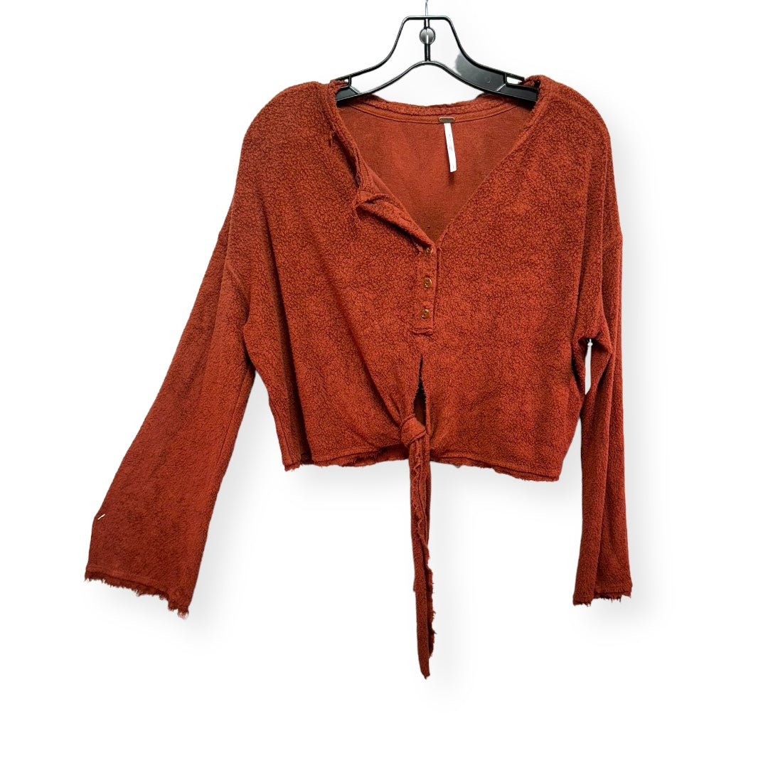 Brown Top Long Sleeve Free People, Size S