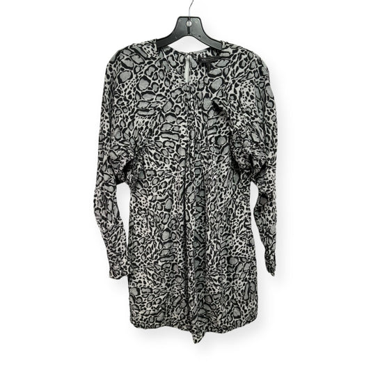 Silk Animal Print Tunic Long Sleeve Bcbgmaxazria, Size S