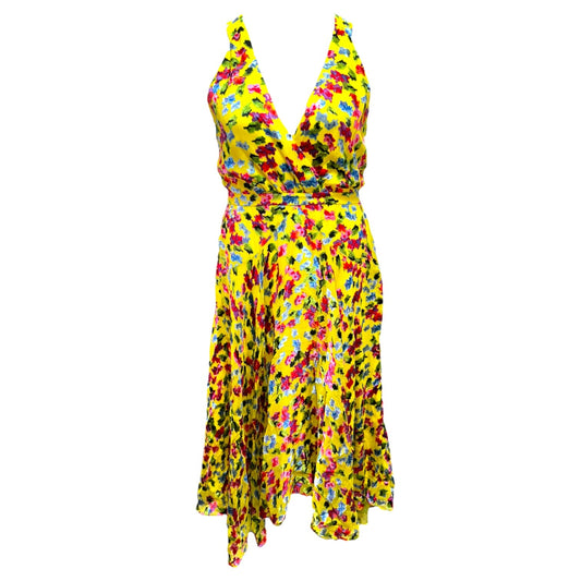 Rita Dress - Yellow Gardenia Designer Saloni, Size 8