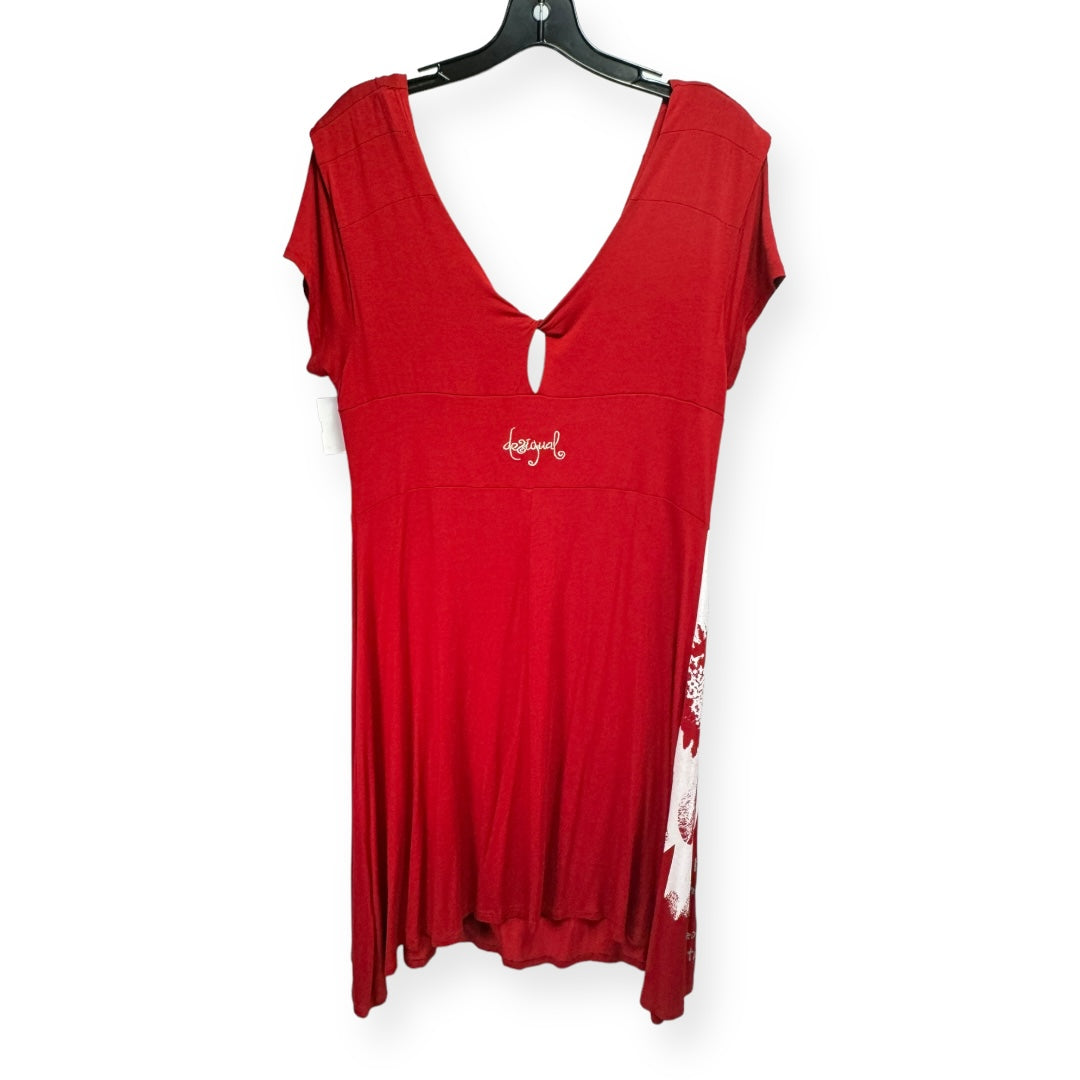 Red Dress Designer Desigual, Size Xl