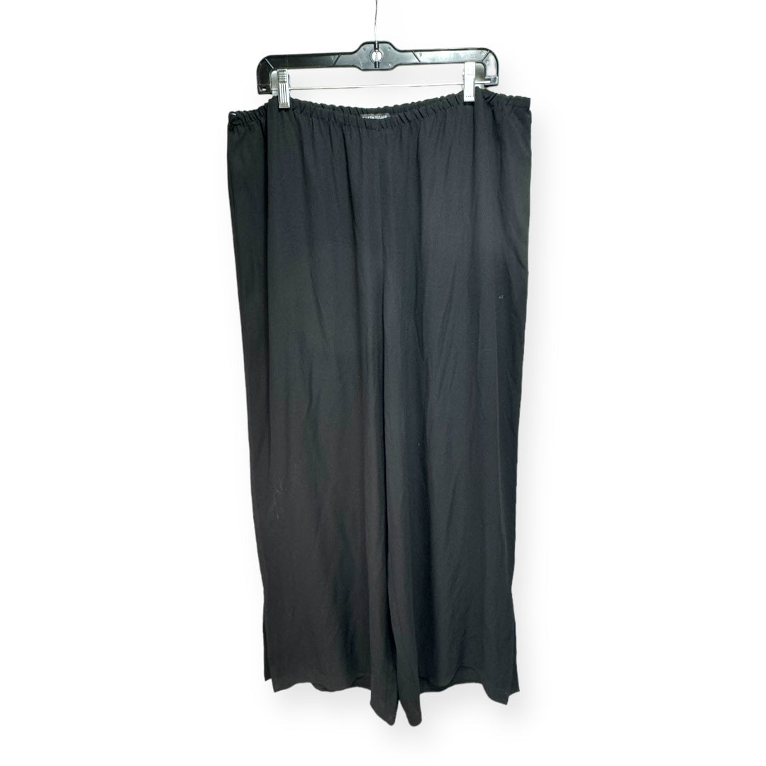 100% Silk Black Pants Designer Eileen Fisher, Size Xl