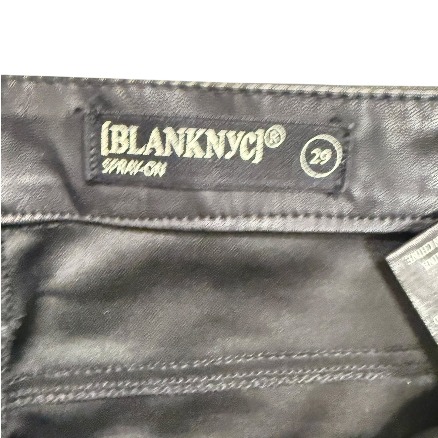 Spray On Skinny Pants By Blanknyc In Black Faux Leather, Size: 8