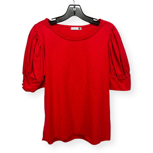 Red Top Short Sleeve Dorose, Size L