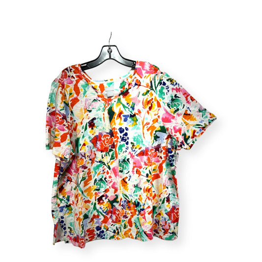 Multi-colored Top Short Sleeve Chicos, Size Xxl