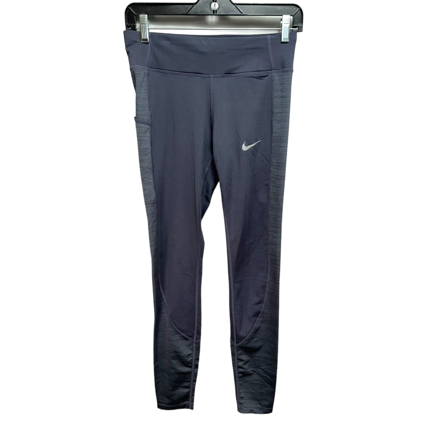 Athletic Leggings By Nike Apparel In Grey, Size: M