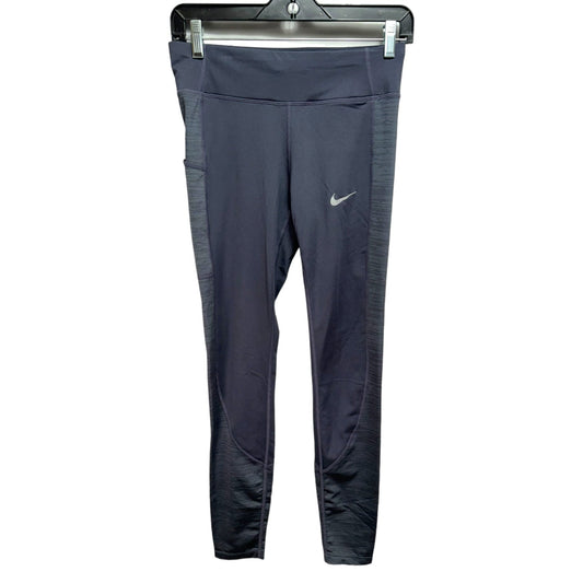 Athletic Leggings By Nike Apparel In Grey, Size: M