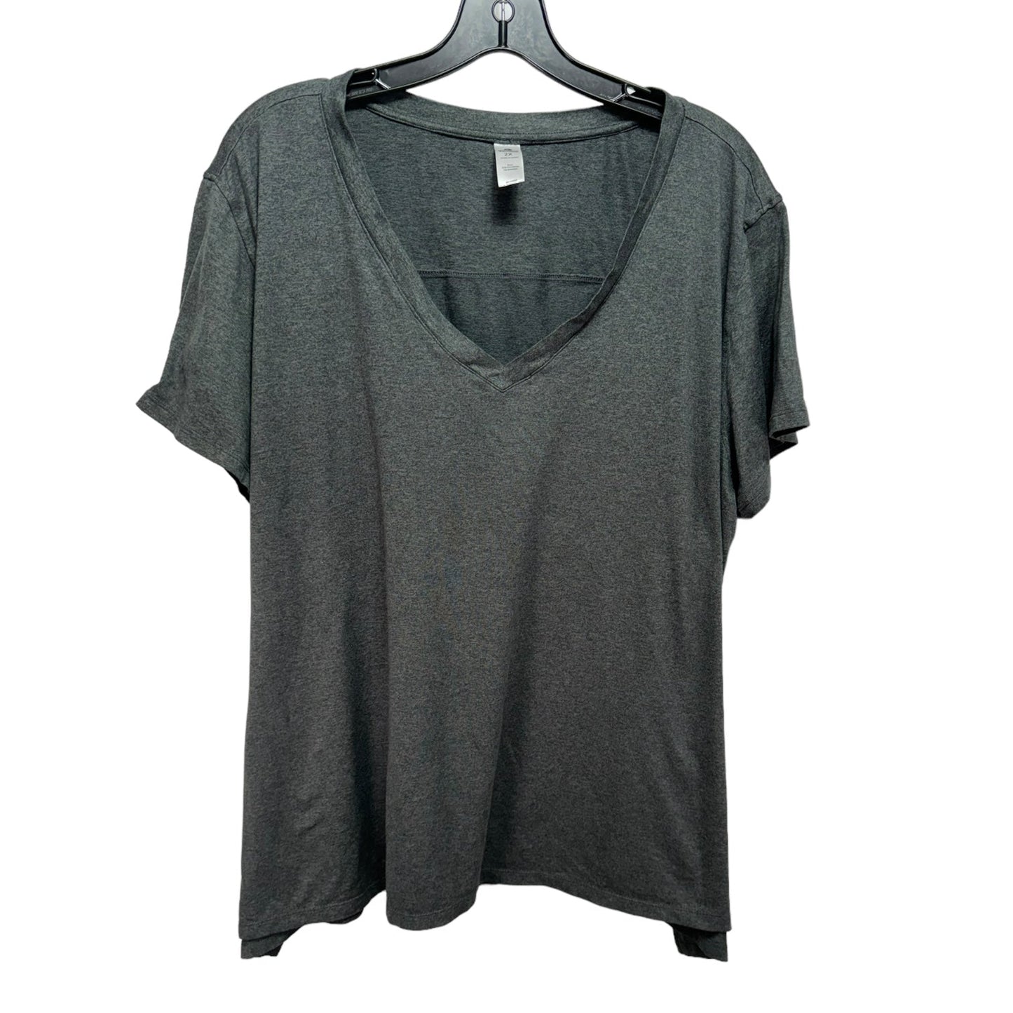 Athletic Top Short Sleeve By 90 Degrees By Reflex In Grey, Size: 2x