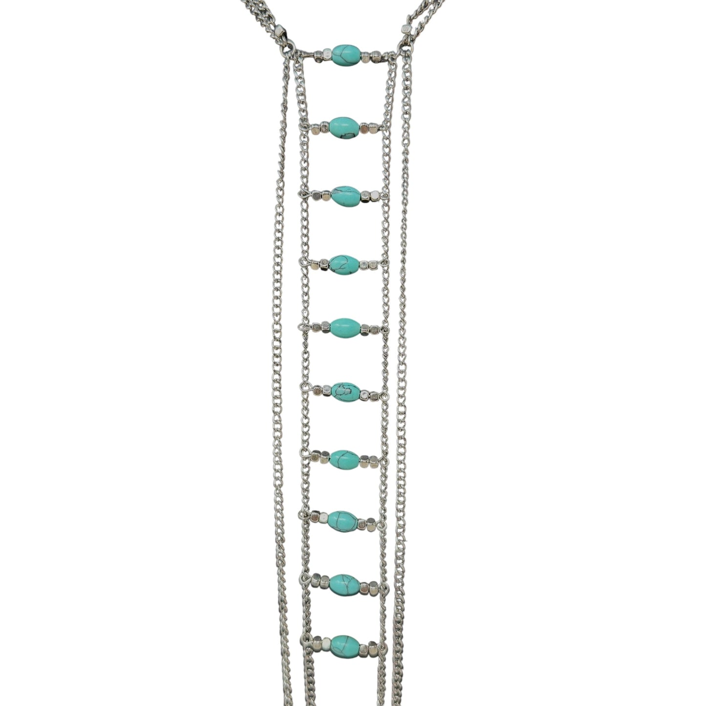 Tribal Center Gem Elongated Necklace By Unbranded