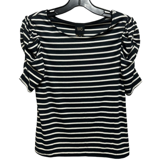 Top Short Sleeve By W5 In Striped Pattern, Size: L