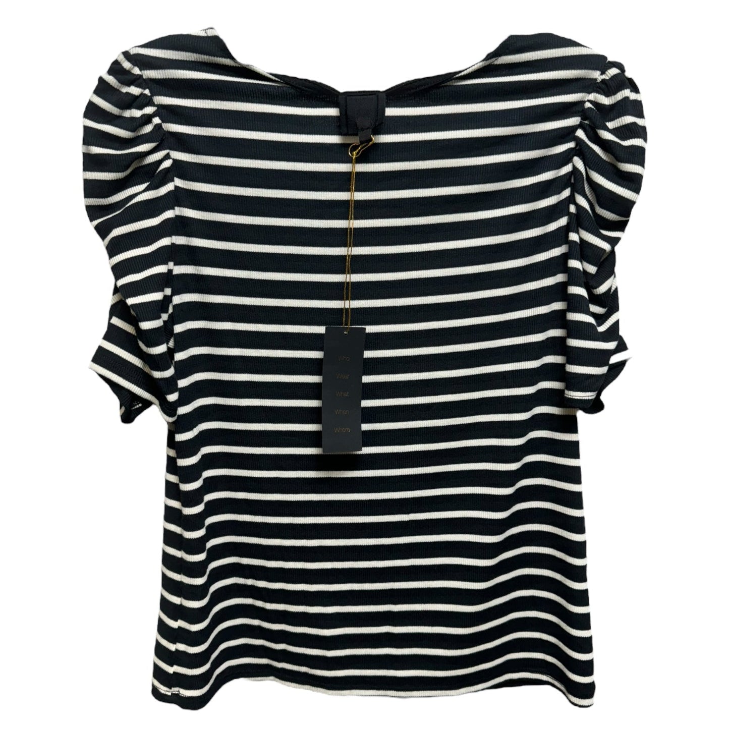 Top Short Sleeve By W5 In Striped Pattern, Size: L