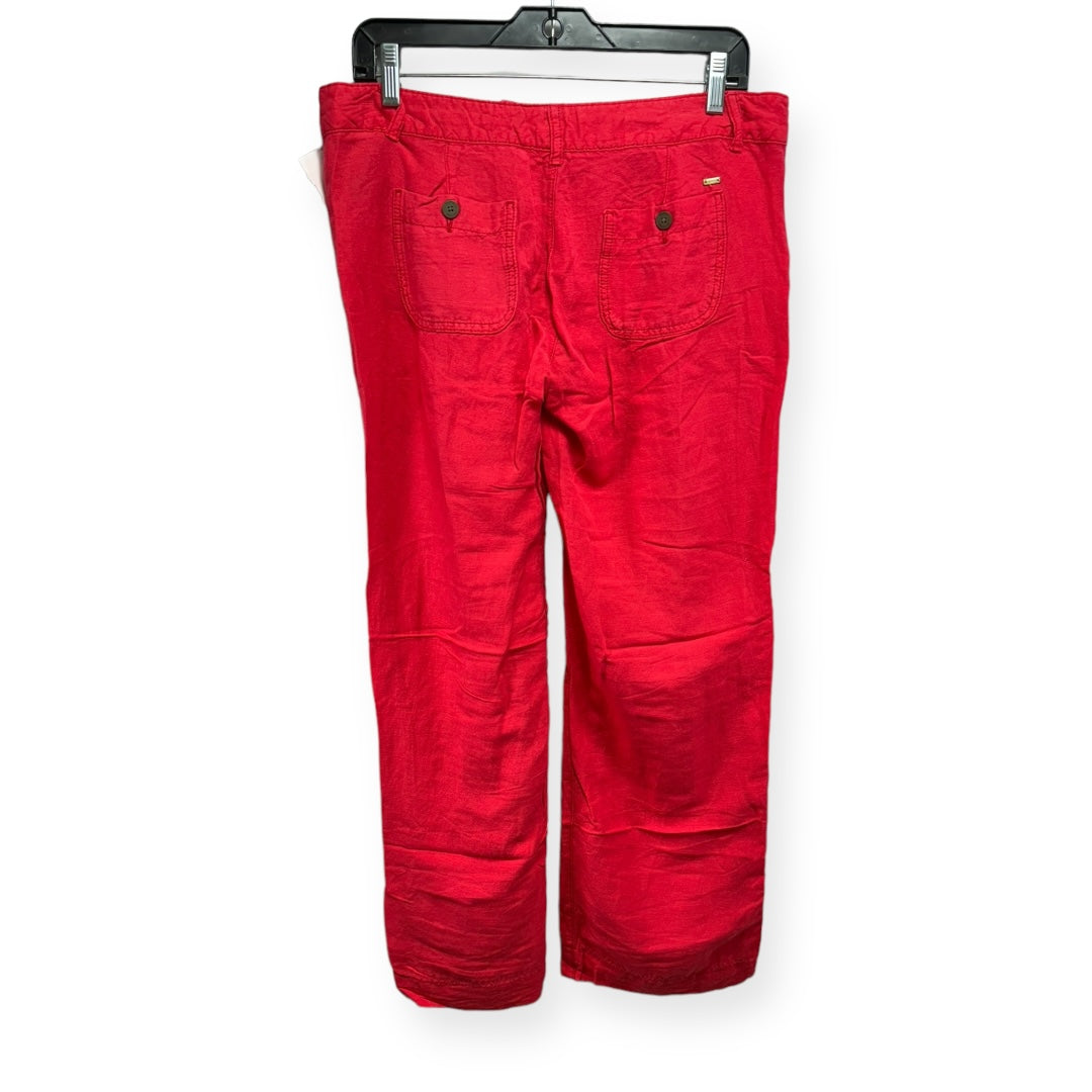 Red Pants Linen Tommy Hilfiger, Size 8