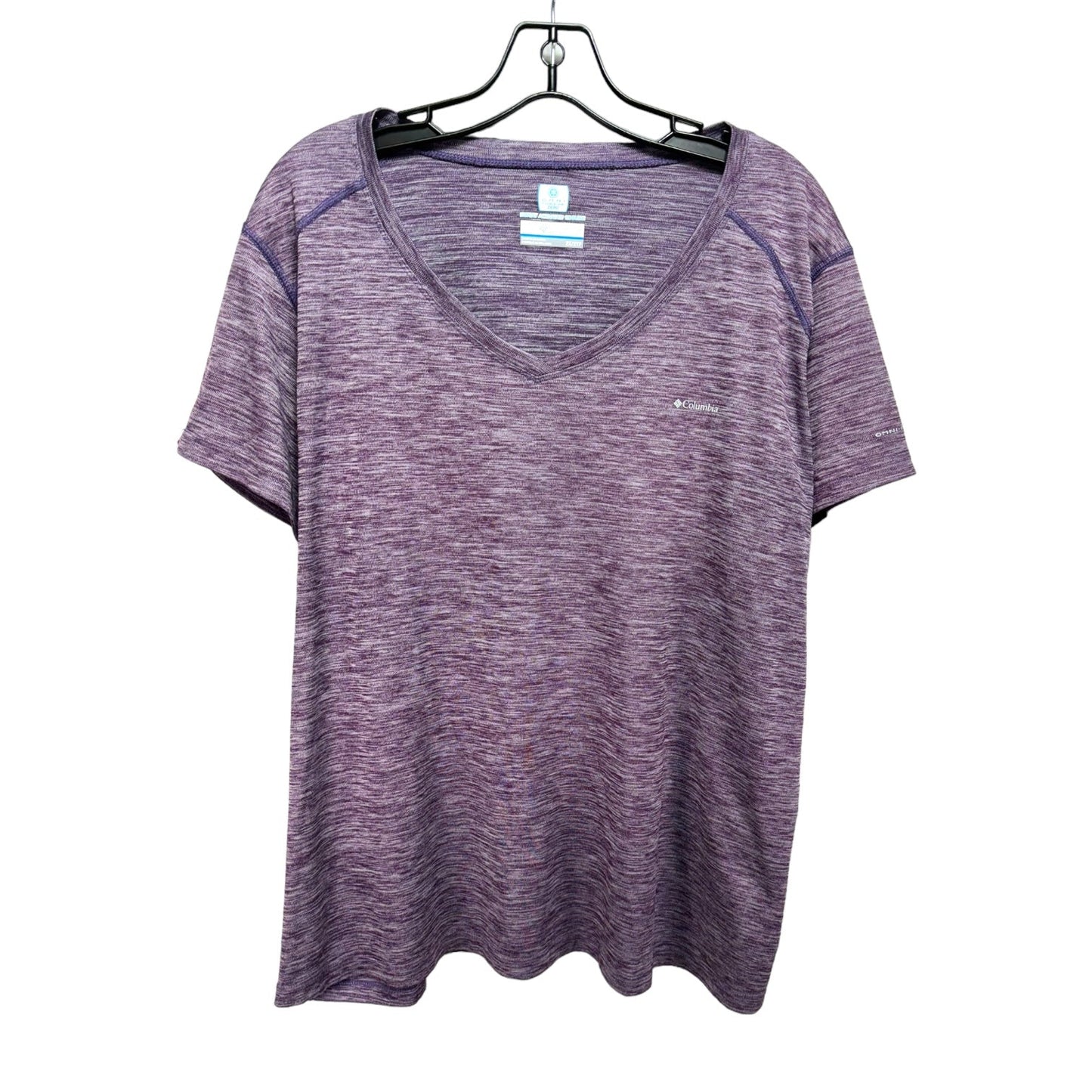 Athletic Top Short Sleeve By Columbia In Purple, Size: 2x