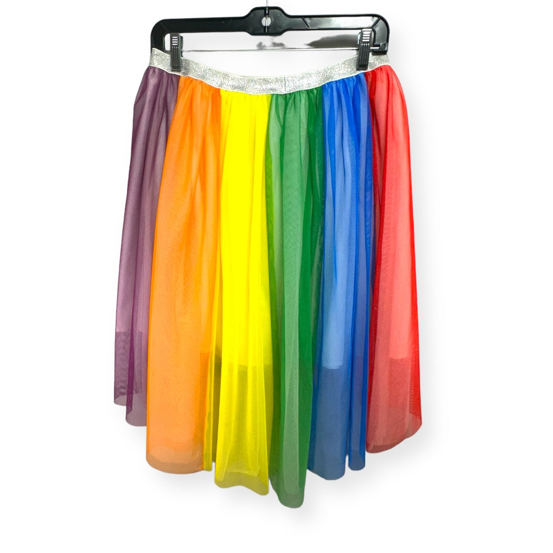 Rainbow Print Skirt Midi Target, Size S