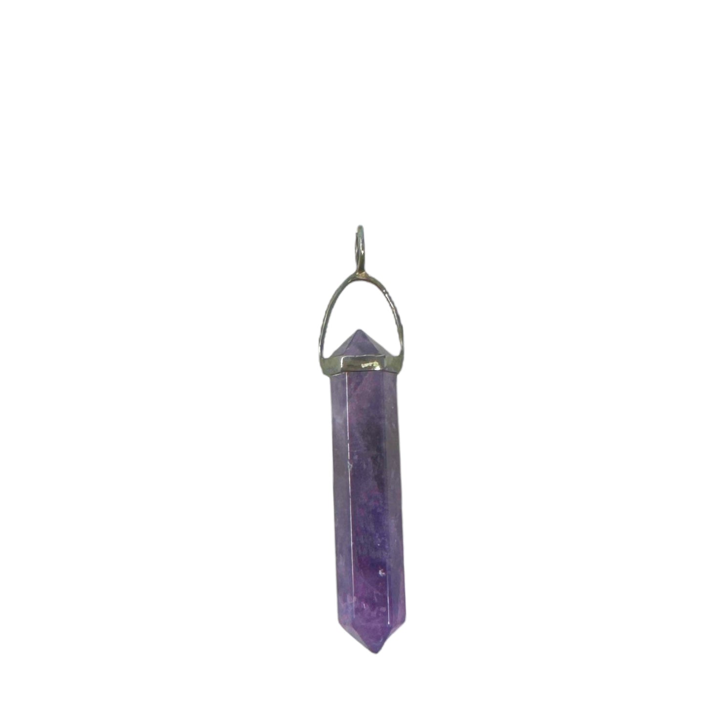 Amethyst & Sterling Silver Point Pendant Unknown Brand