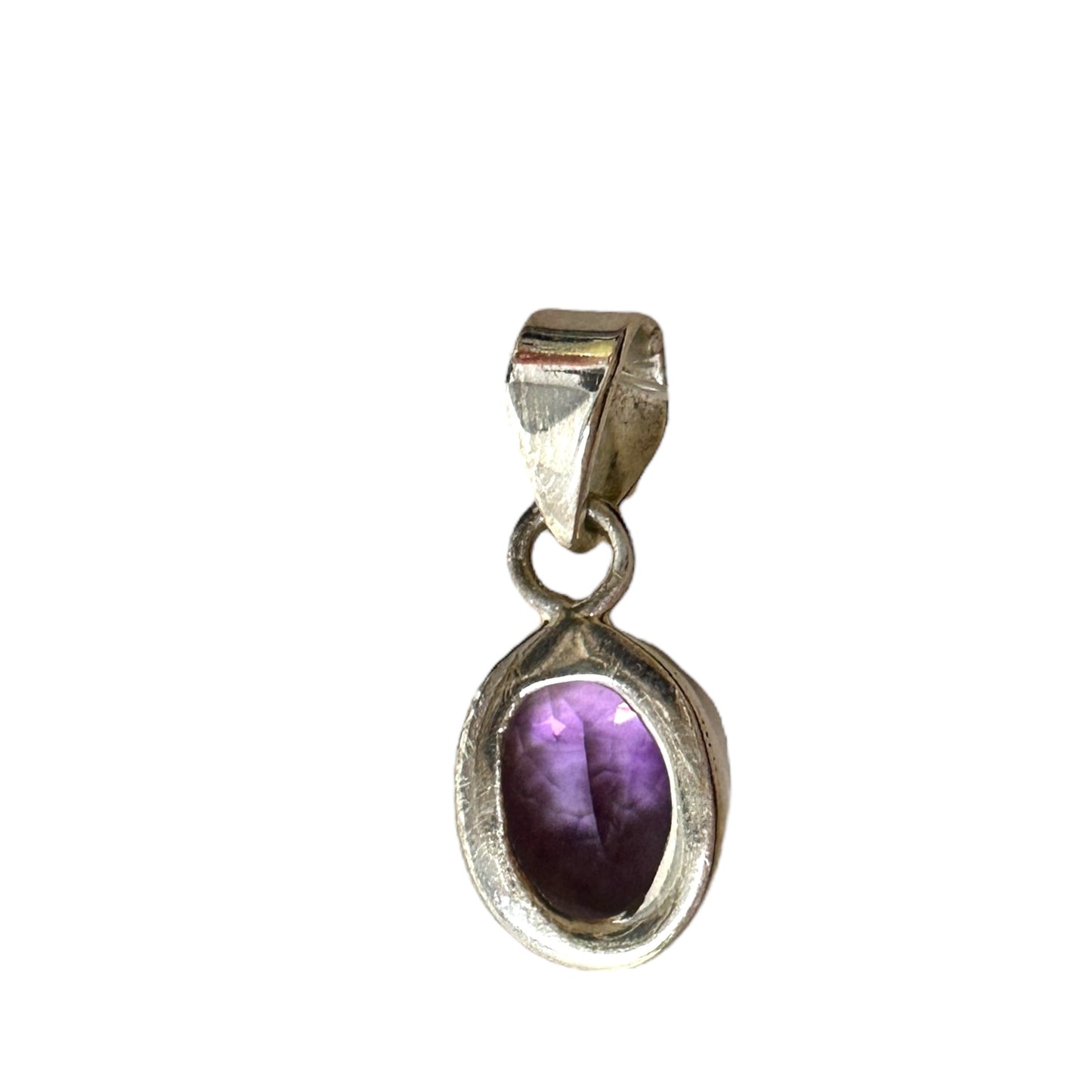 Amethyst & Sterling Silver Pendant Unknown Brand